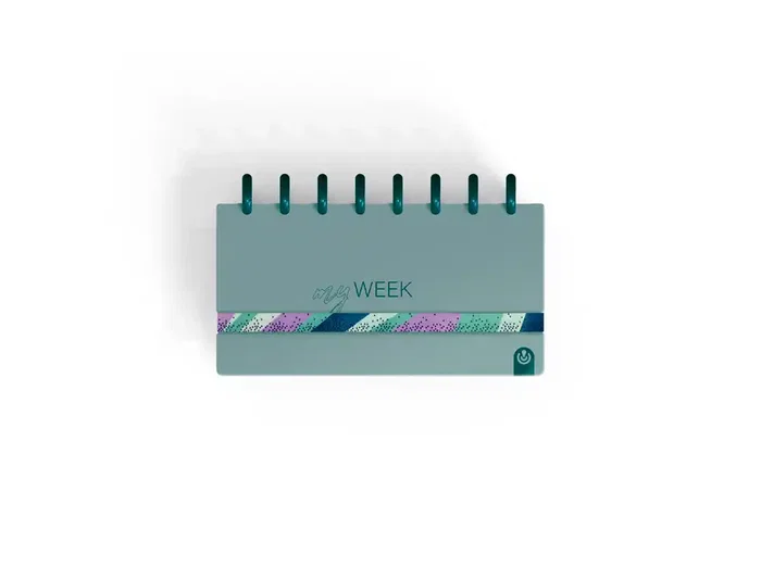 Carchivo Planificador Semanal My Week Turquesa 105x210 mm, 52 Semanas Sin Fecha y Checklist