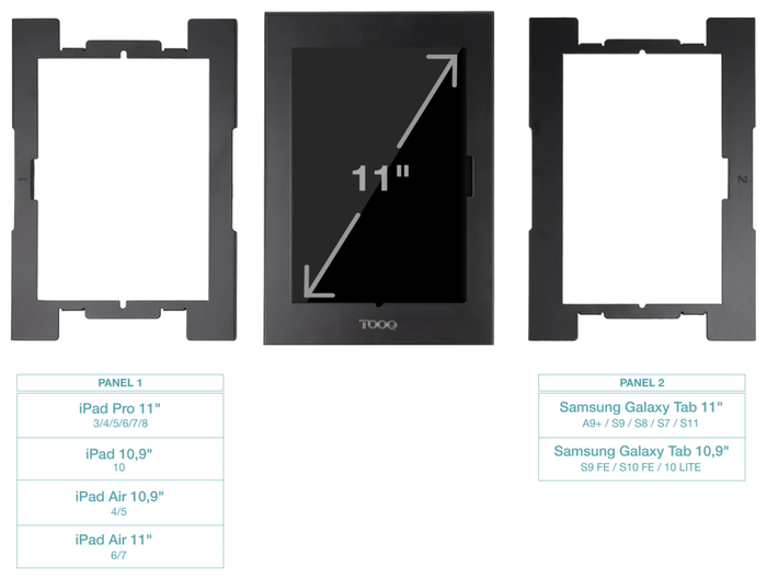 Tooq TQATTE2601-S-B Marco antirrobo para tablet color negro