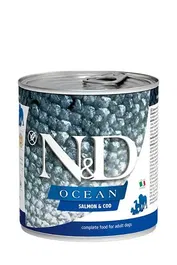Farmina N&D Dog Ocean Salmon Bacalao Caja 6x285 gr Alimento Húmedo para Perros