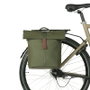 Basil City Shopper MIK Bolsa de Compra 14-16L Poliéster Verde 30x15x34 cm Resistente al Agua con Reflectante y Bandolera