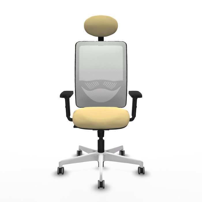 PIQUERAS Y CRESPO Silla de oficina Zulema con mecanismo Sincro, Crema y Blanco PIQUERAS Y CRESPO Silla de oficina Zulema con mecanismo Sincro, Crema y Blanco