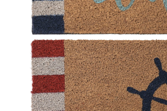 DKD Home Decor Felpudo Atlantico Azul Marino Rojo 40 x 60 x 1.5 cm (6 Unidades)