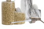 DKD Home Decor Dosificador de Gres 400 ml y Cepillo Surtido