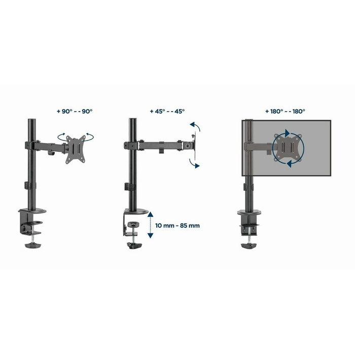 Gembird MA-D1-03 Soporte para Monitor de Escritorio Negro Gembird MA-D1-03 Soporte para Monitor de Escritorio Negro