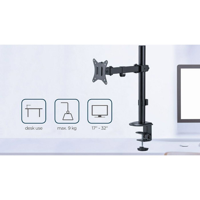 Gembird MA-D1-03 Soporte para Monitor de Escritorio Negro Gembird MA-D1-03 Soporte para Monitor de Escritorio Negro