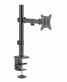 Gembird MA-D1-03 Soporte de Brazo para Monitor de Escritorio Ajustable - Giratorio e Inclinable para Pantallas de 17" a 32" (81.3 cm), Hasta 9 kg, VESA 100x100/75x75 mm, Color Negro