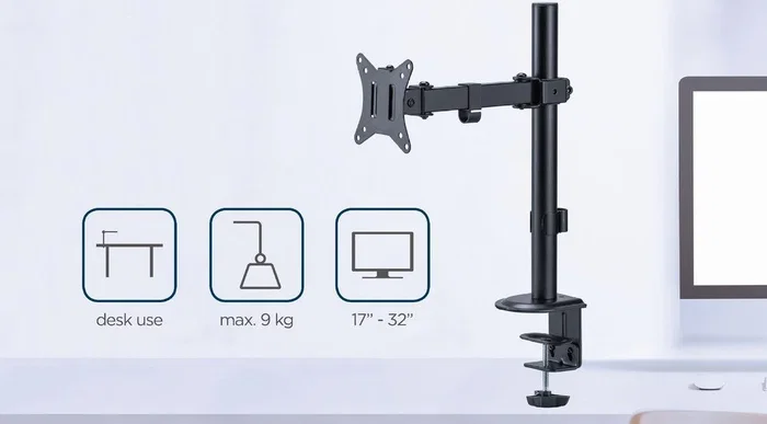 Gembird MA-D1-03 Soporte para Monitor de Escritorio 17-32 pulgadas Negro