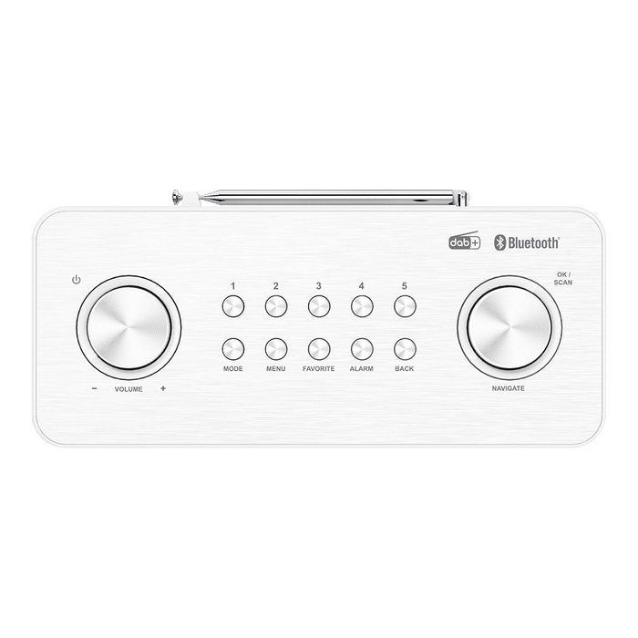 Kenwood CR-ST80DAB-W Radio Personal Digital con DAB+ y Bluetooth, Color Blanco