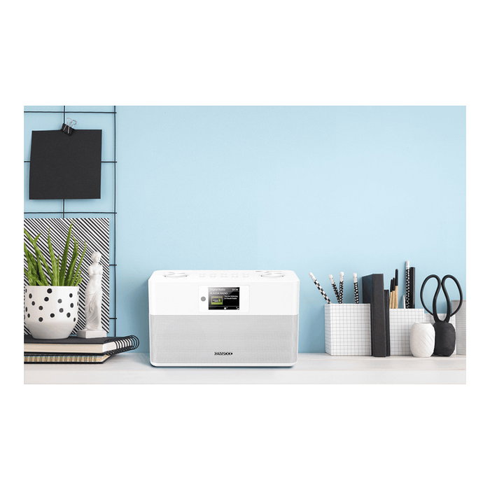 Kenwood CR-ST80DAB-W Radio Personal Digital con DAB+ y Bluetooth, Color Blanco