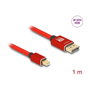 DeLOCK Cable Mini DisplayPort a DisplayPort 8K 60 Hz 1 m Rojo Metal