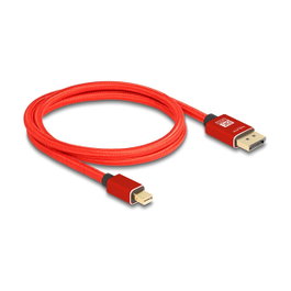 DeLOCK Cable Mini DisplayPort a DisplayPort 8K 60 Hz 1 m Rojo Metal