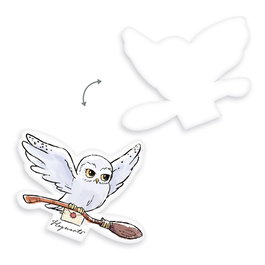 Harry Potter Almohada Hedwig Flying 38 cm