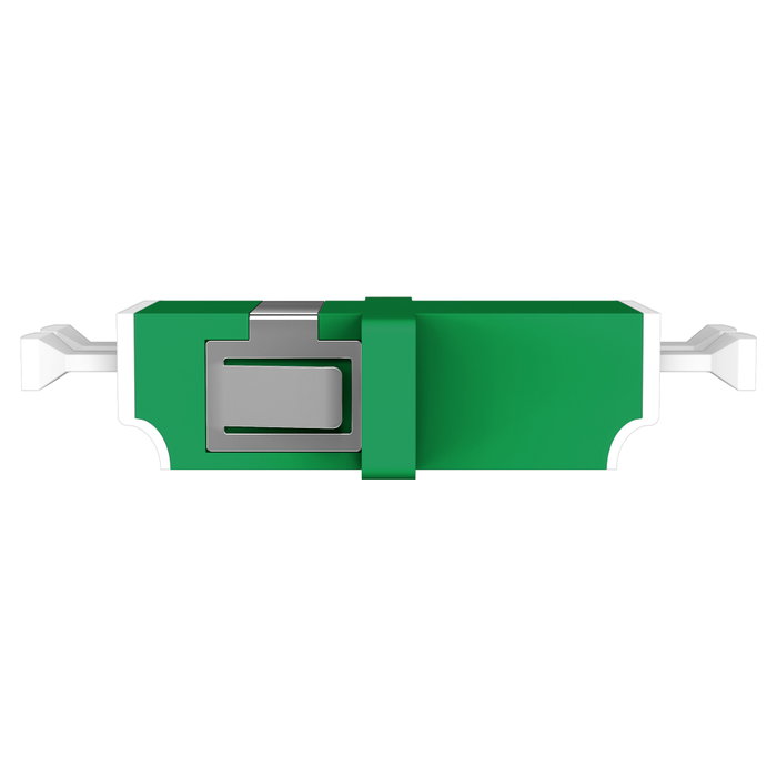 EFB Elektronik Adaptador de fibra óptica LC/APC Duplex OS2 verde con Shutter