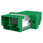 EFB Elektronik Adaptador de fibra óptica LC/APC Duplex OS2 verde con Shutter