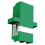 EFB Elektronik Adaptador de fibra óptica LC/APC Duplex OS2 verde con Shutter