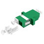 EFB Elektronik Adaptador de fibra óptica LC/APC Duplex OS2 verde con Shutter
