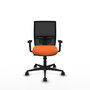 PIQUERAS Y CRESPO Silla de oficina Yunquera Naranja y Negro