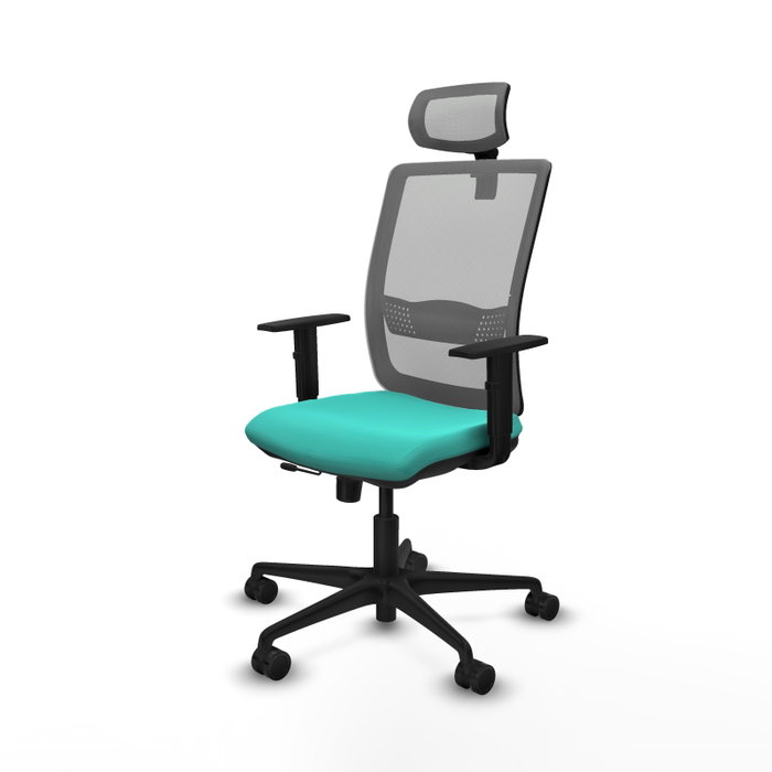 PIQUERAS Y CRESPO Silla de oficina Haches Turquesa y Gris PIQUERAS Y CRESPO Silla de oficina Haches Turquesa y Gris