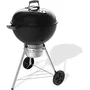 Weber Original Kettle Barbacoa de Carbón E-5730, 57 cm, Termómetro Incorporado, Capacidad 9 Personas, Negro