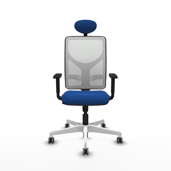 PIQUERAS Y CRESPO Silla de oficina Motilla con mecanismo Sincro, Azul y Blanco PIQUERAS Y CRESPO Silla de oficina Motilla con mecanismo Sincro, Azul y Blanco