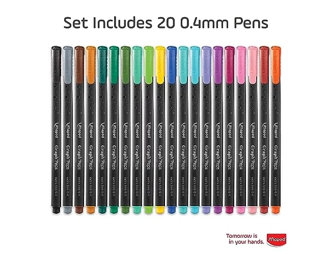 Maped Graph Peps Fine Liner Estuche de 20 Colores Surtidos
