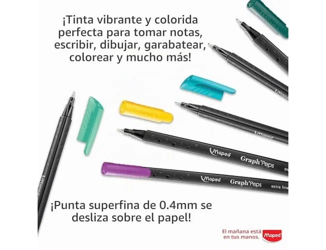 Maped Graph Peps Fine Liner Estuche de 20 Colores Surtidos