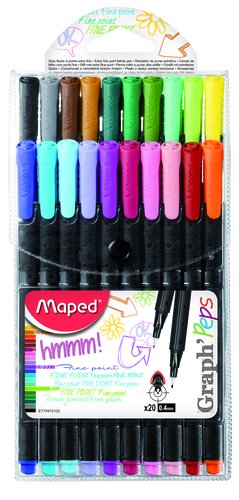 Maped Graph Peps Fine Liner Estuche de 20 Colores Surtidos
