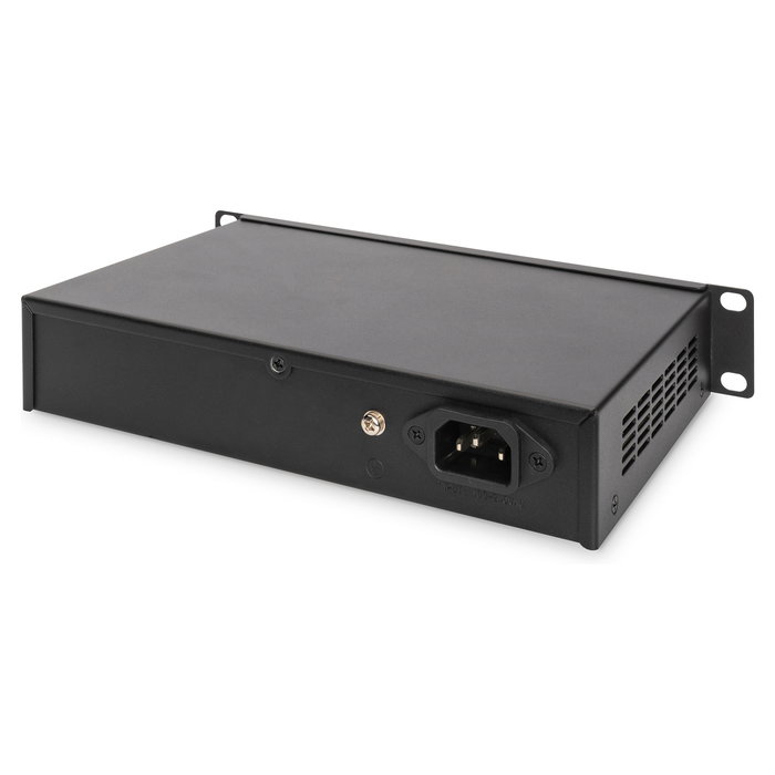 Digitus Switch 16 Puertos Gigabit Ethernet (10/100/1000) No Gestionado, Montaje en Rack 1U, 10 Pulgadas, Negro
