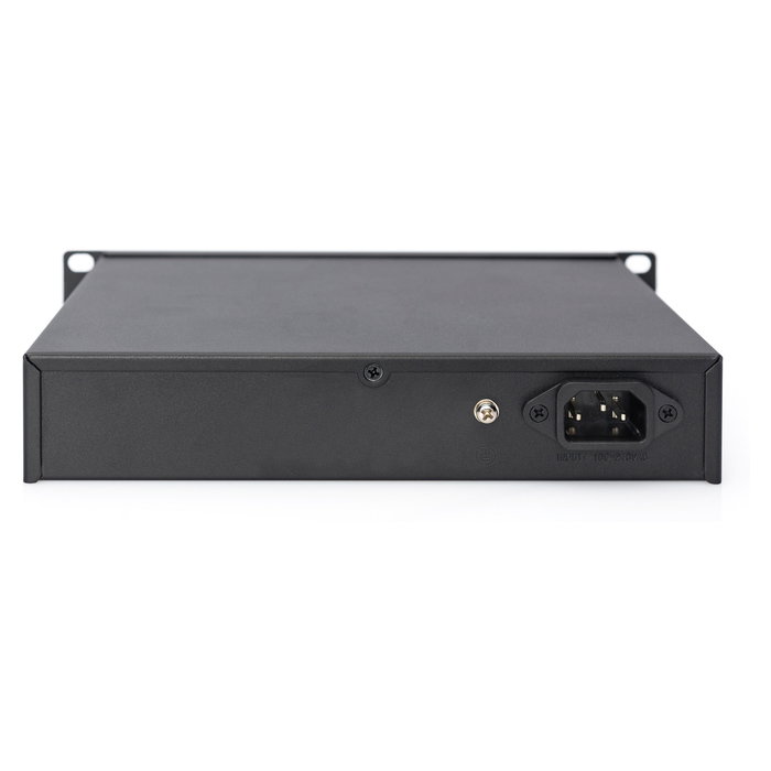 Digitus Switch 16 Puertos Gigabit Ethernet (10/100/1000) No Gestionado, Montaje en Rack 1U, 10 Pulgadas, Negro