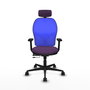 PIQUERAS Y CRESPO Silla de oficina Jorquera con mecanismo Sincro/Traslack, Morado y Azul