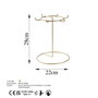 Aberto Design TK-001 Organizador de Joyero de Metal Dorado 22x28 cm