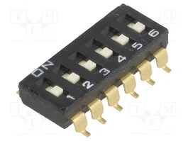 Aratas A6S-6101-H Interruptor DIP-SWITCH de 6 secciones SMT