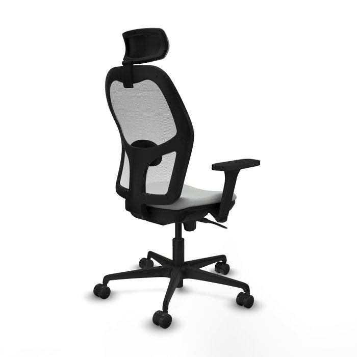 PIQUERAS Y CRESPO Silla de oficina Jorquera con mecanismo Sincro, Gris claro y Blanco