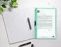 Liderpapel Carpeta Dossier Pinza Lateral Verde Manzana Opaco DIN A4