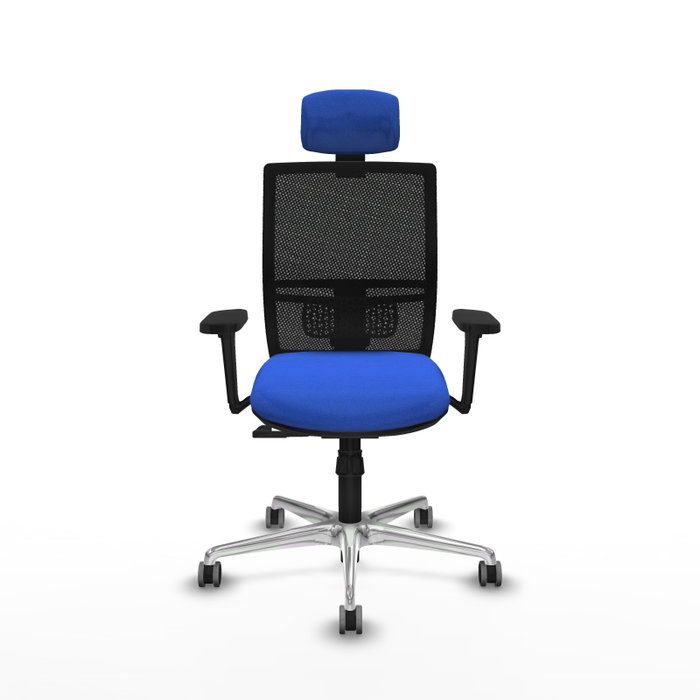 PIQUERAS Y CRESPO Silla de oficina Yunquera Azul y Negro con Mecanismo Sincro
