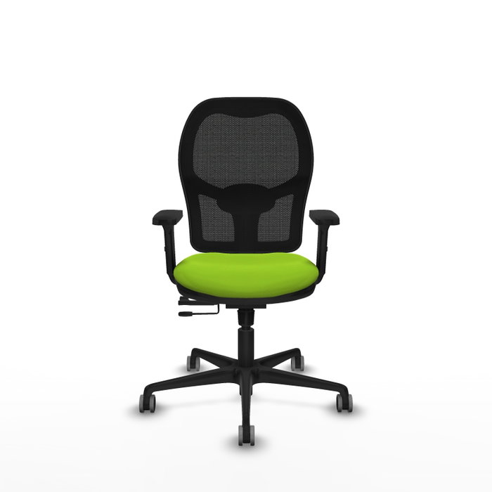 PIQUERAS Y CRESPO Silla de oficina Jorquera Pistacho/Negro con mecanismo Sincro/Traslack
