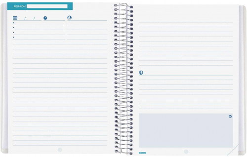 Finocam Libreta de Reuniones Docente A5 Azul con Tapas Personalizables
