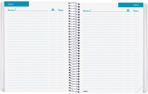Finocam Libreta de Reuniones Docente A5 Azul con Tapas Personalizables