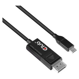 Club3D Adaptador CAC-1557 USB Tipo C a DisplayPort 1.4 Hembra Macho 8K 60Hz 7680x4320 Compatible con MacBook M1/M1 Pro Longitud 1.8 Metros