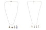 DKD Home Decor Collar de Piedra y Metal con 3 Charms Multicolor