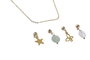DKD Home Decor Collar de Piedra y Metal con 3 Charms Multicolor