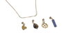DKD Home Decor Collar de Piedra y Metal con 3 Charms Multicolor