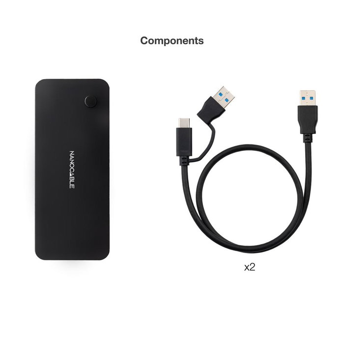 Nanocable Switch KVM 2xUSB-A 3.0 + 2xUSB-C 3.0 de Aluminio Nanocable Switch KVM 2xUSB-A 3.0 + 2xUSB-C 3.0 de Aluminio