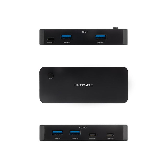 Nanocable Switch KVM 2xUSB-A 3.0 + 2xUSB-C 3.0 de Aluminio Nanocable Switch KVM 2xUSB-A 3.0 + 2xUSB-C 3.0 de Aluminio