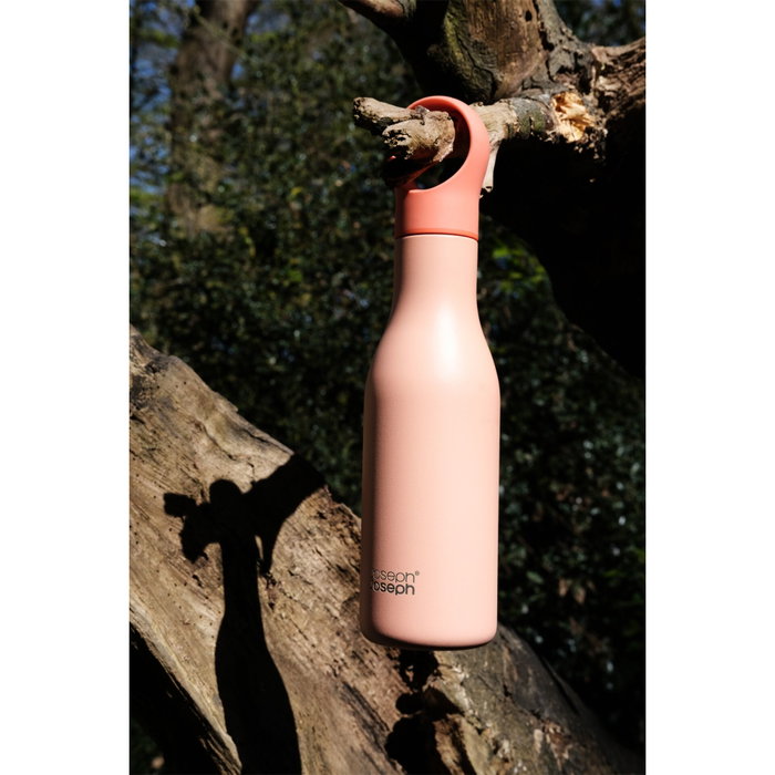 Joseph Joseph Loop Botella de Agua de 500 ml, Coral