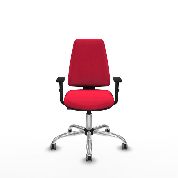 PIQUERAS Y CRESPO Silla de oficina Elche Roja con Brazos 1D