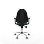 PIQUERAS Y CRESPO Silla de oficina Aýna Verde esmeralda con base cromada
