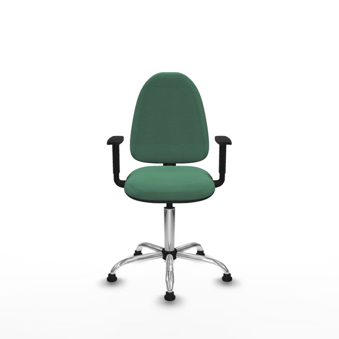 PIQUERAS Y CRESPO Silla de oficina Aýna Verde esmeralda con base cromada