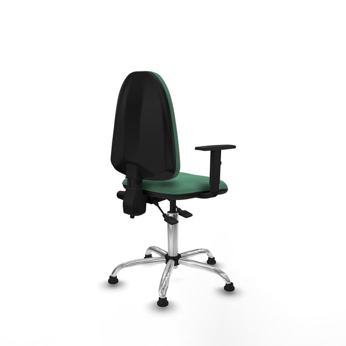 PIQUERAS Y CRESPO Silla de oficina Aýna Verde esmeralda con base cromada