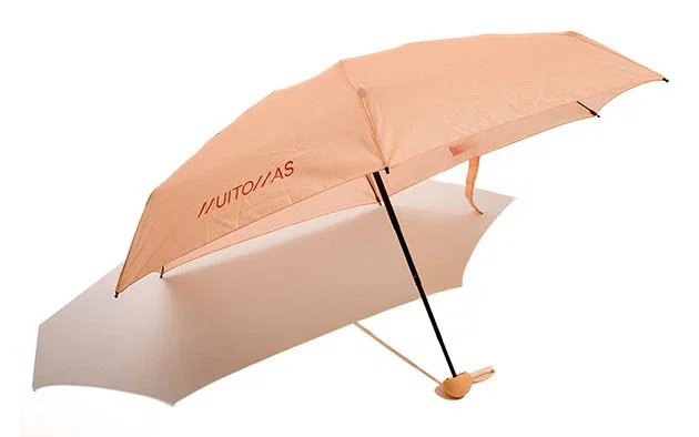 Muitomas UMBRELLAPF Paraguas Compacto Manual Octogonal Metal y Poliéster, Color Durazno
